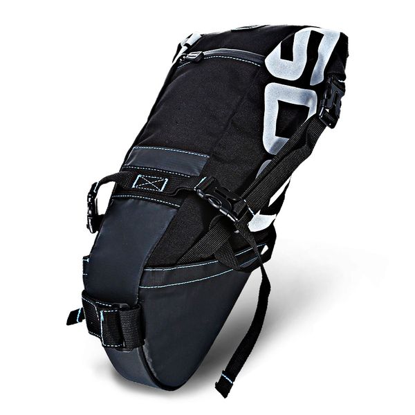 

roswheel 131414 water-resistant 8l bicycle tail bag saddle tube pouch water-resistant zipper, no need to worry about rainy days