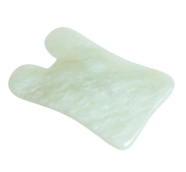 

acupress natural jade guasha board for graston spa acupuncture therapy trigger point treatment on face