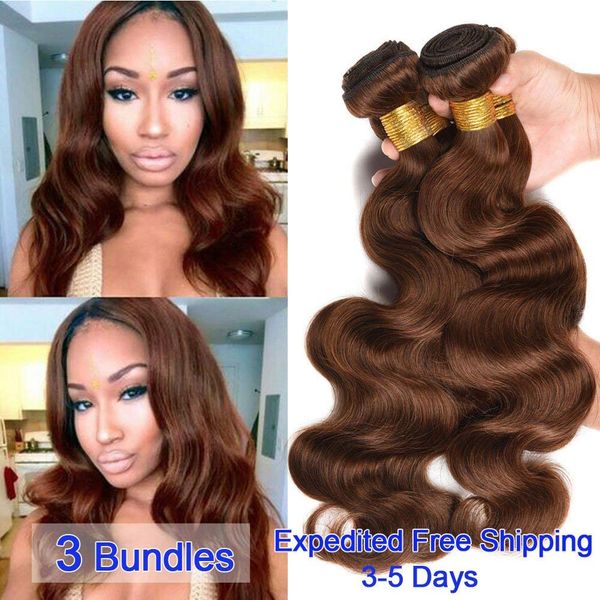 Ombre Brazilian Virgin Hair Body Wave Straight 100g Pc Brazilian Human Hair Weaves Bundles Natural Black Dark Brown Blonde Color Available Hair