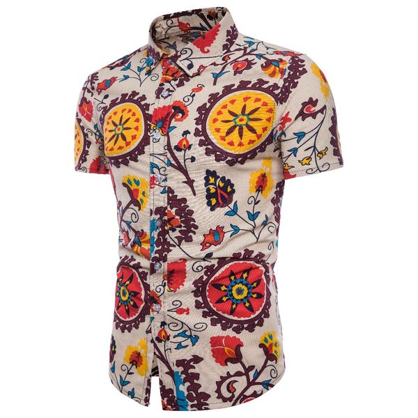 

2018 fashion men's short sleeve hawaiian shirt summer casual flower shirt men's asian size -5xl 12 colors camisas, White;black