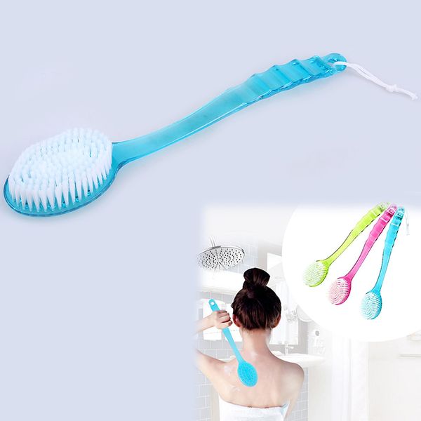 WCIC Spazzola da bagno per il corpo in plastica con manico lungo Doccia Spazzola per la schiena Scrub Massaggiatore Massaggiatore per il corpo Bagno Doccia Schiena Spa Scrubber