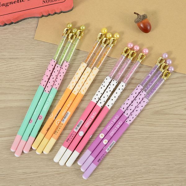 

4 pcs crown gel pens set kawaii school supplies office stationary p kawaii pens stationery gel ink pen