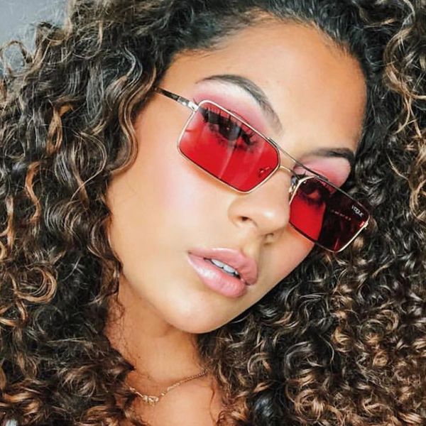 

vintage punk glasses square sunglasses metal double beams sun glasses men couple eyewear shade rose gold frame optical, White;black
