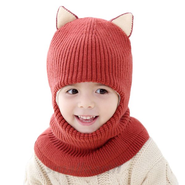 Garçon Filles Chapeaux Casquettes Bonnet Echarpe Capuchon Bébé Laine Hiver Chaud