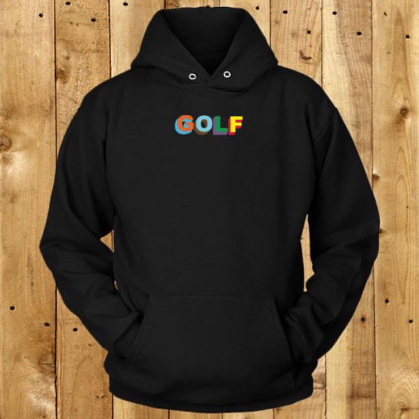 

Цвет 3D Golf Wang логотип мужская черная толстовка