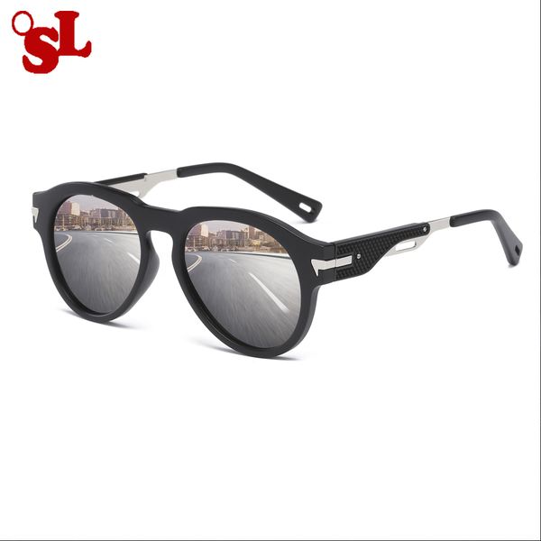 

brand designer men polarized sunglasses colorful mirror alloy sun glasses driving glasses shades oculos masculino male uv400, White;black