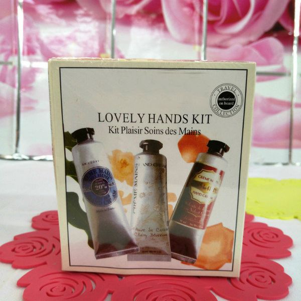 

in stock 6 pcs lovely hands kit plaisir soins des mains hand cream kit travel exclusive hand skin care sets 30 ml