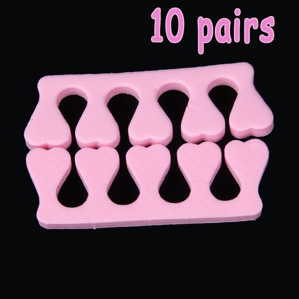 

20pcs/pack silicone soft form toe separator finger spacer for manicure pedicure nail tool flexible soft silica random color