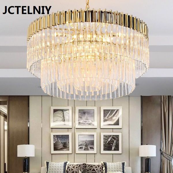 

new crystal chandelier designer new style post-modern golden dining room lamp fashionable atmosphere LED art bar lamp