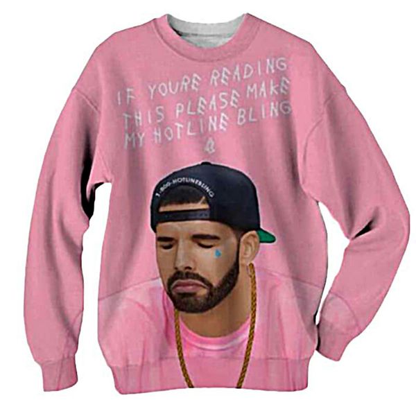 

new fashion pink character funny 3d print sweats fashion clothing women men sweatshirt casual pullovers k79, Black
