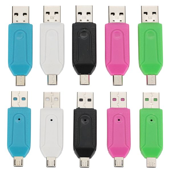 Multi-função Universal Leitor de Cartão de telefone Móvel leitor de cartão de PC Micro USB OTG Leitor de Cartão OTG TF / SD de memória flash Atacado