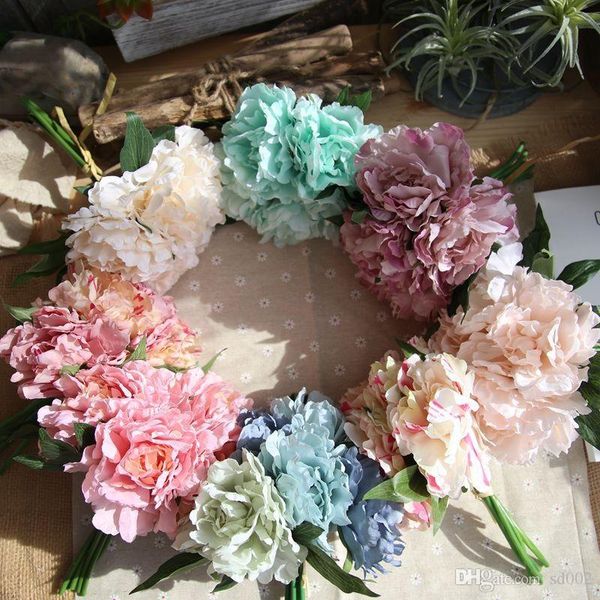 

simulation artificial flower exquisite fake silk flowers lifelike for birthday wedding home party decorations bouquet many colors 8 3dy zz
