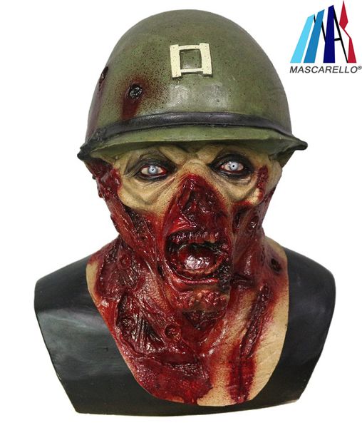 

страшный хэллоуин накладные маски резиновые японии зомби кровавый костюм с кепкой армии