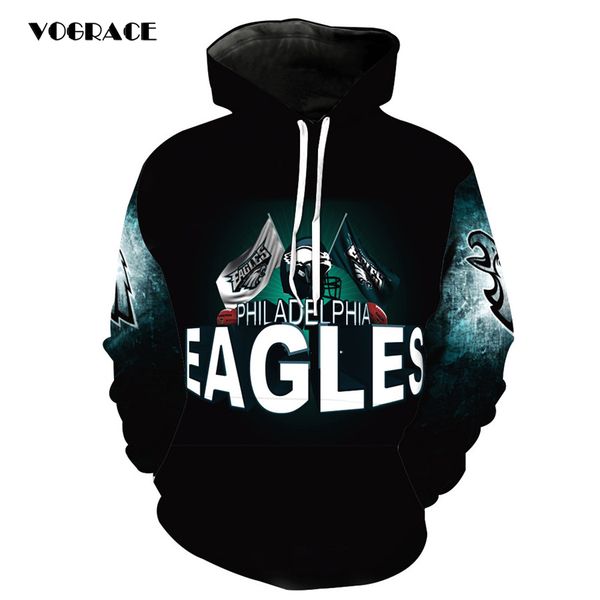 

vograce christmas style man / women 3d sportswear sweatshirt print flag letter hoodie hooded dress hoody couple, Black