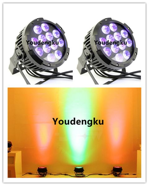 10pcs 12 x 18W RGBWA UV 6in1 LED à prova d 'água par pode luz dj fase decoração casamento foco par led rgbwa uv dmx led par IP65