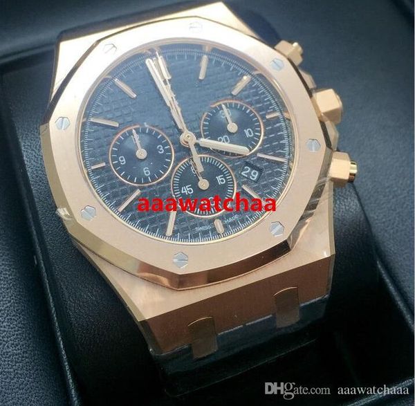 

Завод поставщик новый оффшорный 18k розовое золото кварцевые мужские часы 26320 черн