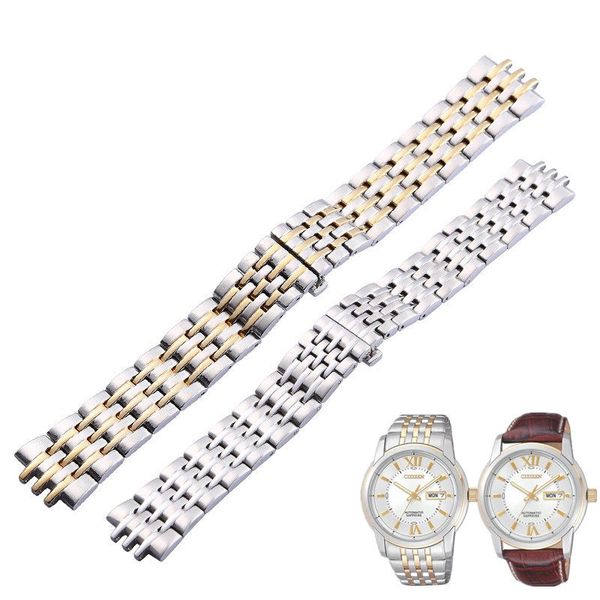 

it is suitable for the stainless steel watch band of west tiecheng steel band with double snap button nh8331-53ab/nh8330-56e, Black;brown