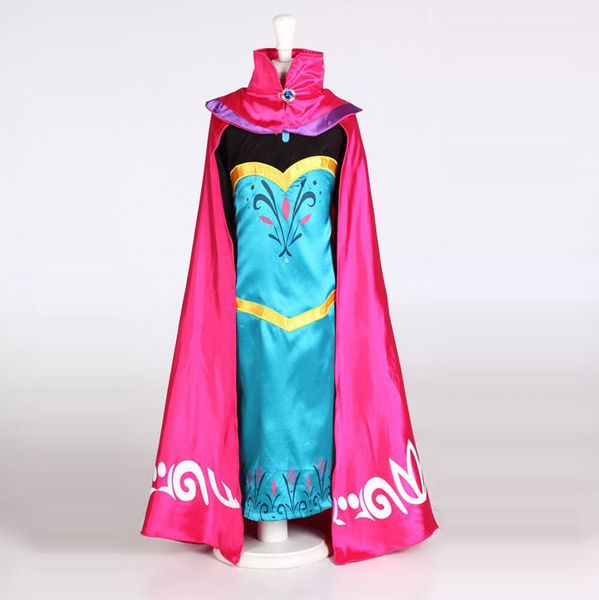 

dress anime cloak long-sleeved princess dress children cartoon show dress, Red;yellow