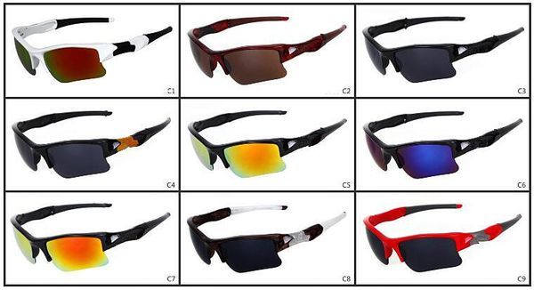 

2017 brand new fashion men's bicycle glass sun glasses sports goggles driving sunglasses cycling 9colors good quality ing, White;black