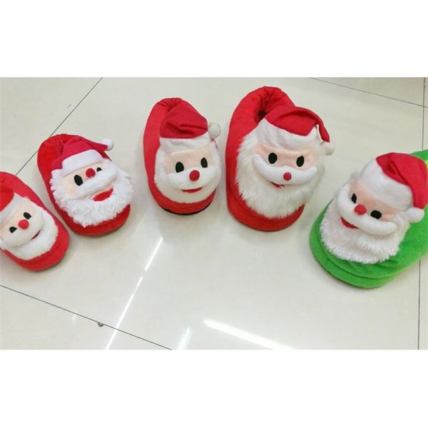 

cartoon all-inclusive cotton slippers santa' all-cotton slippers, Black;grey