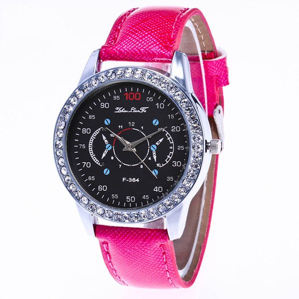 

montre femme luxury women watches diamond watch pu leather strap alloy case clock brand lady wristwatches gifts reloj mujer, Slivery;brown