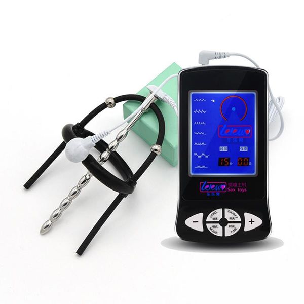 

stainless steel urethral sounds plug cock ring electric shock toys male chastity device for men urethral dilators