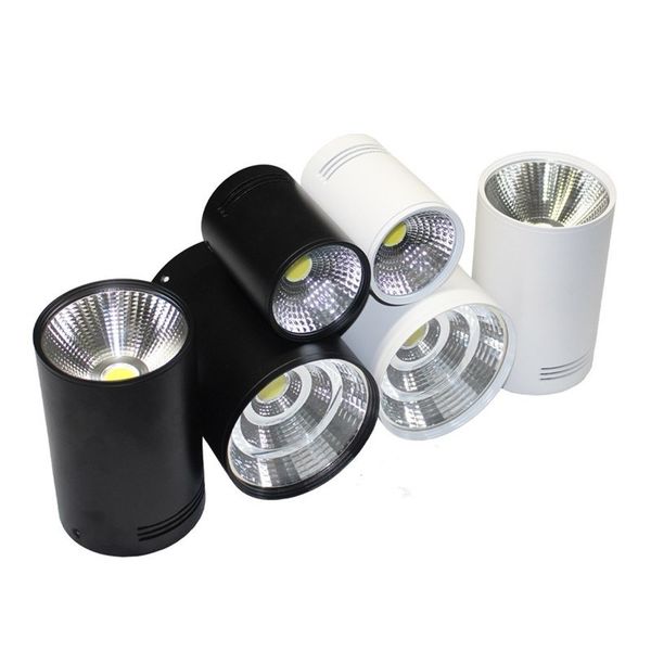 

накладные cob 30w 20w светодиодные светильники cob 10w светодиодные вниз свет теплый холодный белый потолочный светильник белый / черный ком