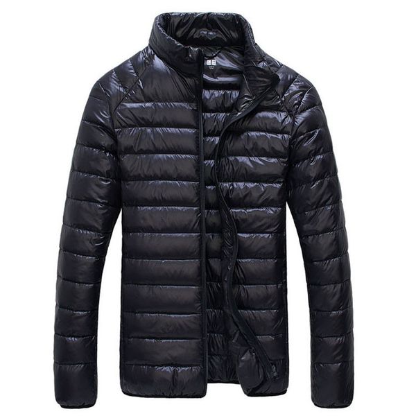 

new men winter jacket ultra light jackets casual portable winter coat for men parkas 9038, Black