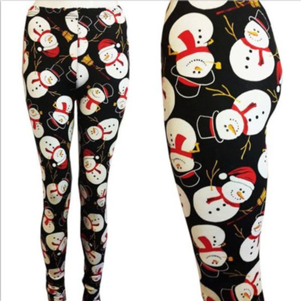 Anne Ve Beni Eşleştirme Giyim Anne Ve Kızı Legging Pantolon Çocuk Kız Noel Kardan Adam Ağaçları Baskılı Pantolon Aile Eşleştirme Kıyafetler