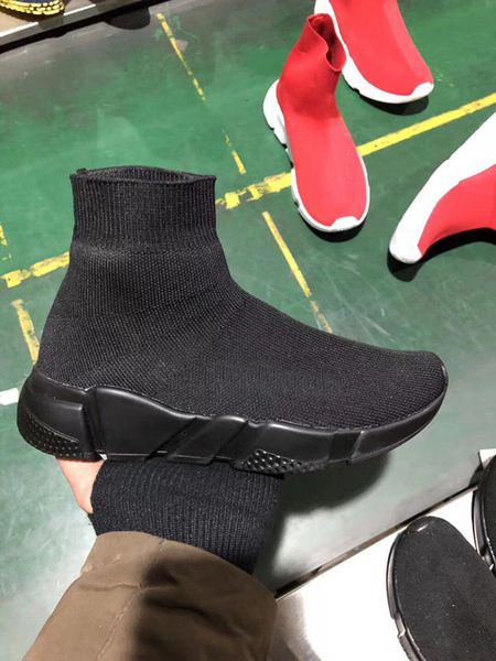 

2018 luxury sock shoes casual shoe speed trainer sneakers speed trainer sock race runners black shoes men and women luxury shoe