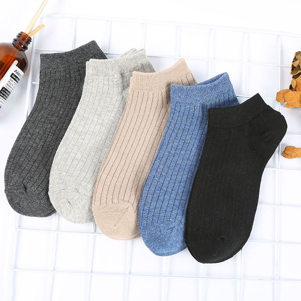 

2018 autumn winter men socks cotton solid comfortable socks mens underwear, Black