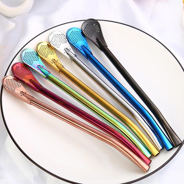

7 most popular stainless steel straw coffee filter straw drinking gourd filter spoon mixing spoon household multi-purpose t6i018