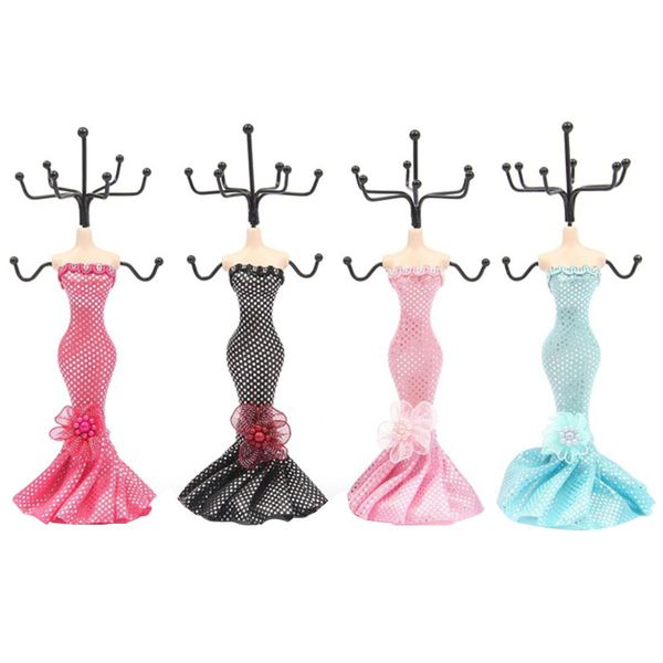 

new arrivals jewelry ring earring necklace display mannequin 4 colors dress lady figure stand holder sale, Khaki