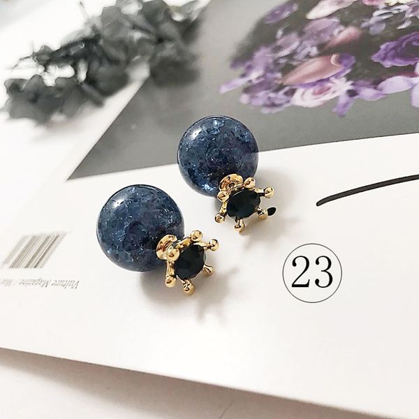 

new round pearl crown winding stud earrings purple flower earrings for women child hollow gold skein ear studs earring n335, Golden;silver