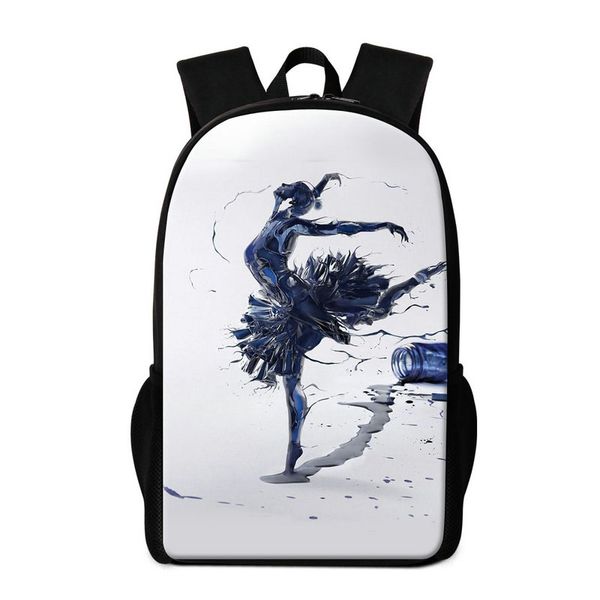 

Искусство рюкзак для детей балет танцы девушка печатная школа Bookbag легкий рюкзак