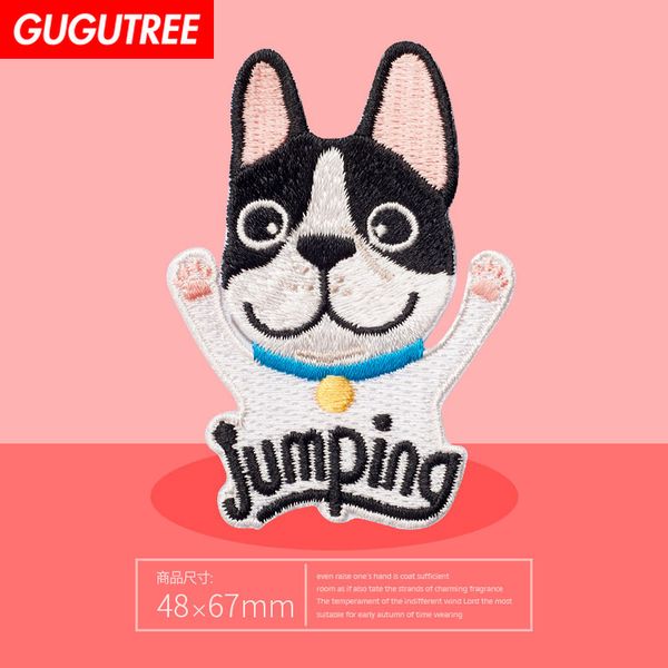 

gugutree embroidery dogs patches individuality patches badge patch applique patch for coat,t-shirt,hat,bags,sweater,backpack sp-244, Black