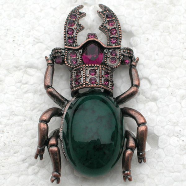 

12pcs/lot wholesale fashion brooch rhinestone beetles pin brooches jewelry gift c102013, Gray