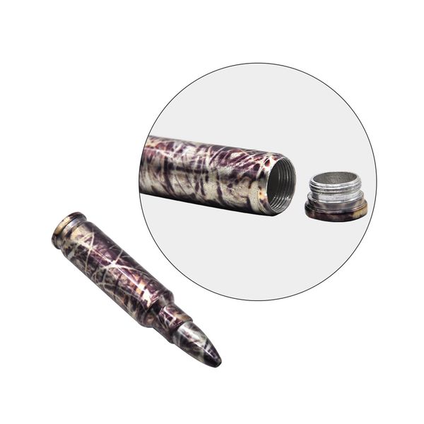 

honeypuff 90 bullet mini shape metal tobacco pipe smoking one aluminum accessories alloy smoking tobacco mm hitter pipe camouflage port mesp