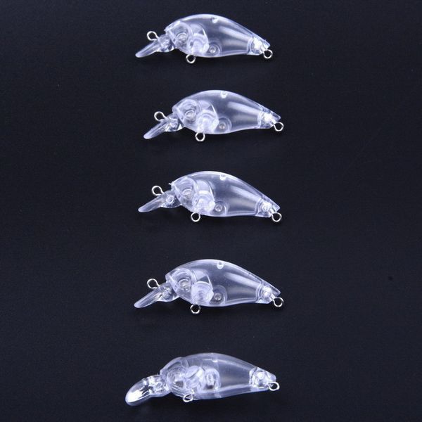 

100pcs 3.3g 4.5cm blank hard unpainted fishing baits crankbait wobblers lures