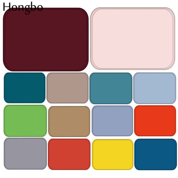 

hongbo solid color anti-slip carpet door mats doormat outdoor kitchen bathroom living room floor mat rug