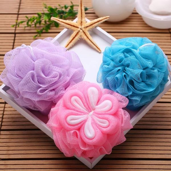 

bath flower shower scrubber ball sponge body exfoliating mesh puff brush large bath flower balls #py36