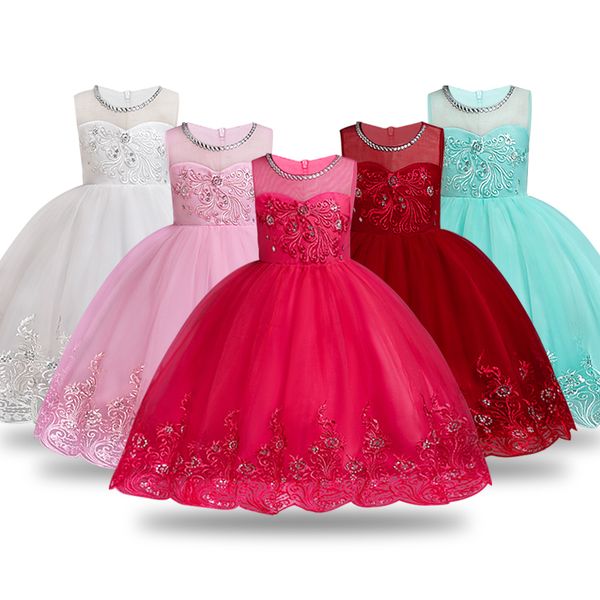 

summer flower girl dress ball gowns kids dresses for girls party princess girl clothes for 3 4 5 6 7 8 10 12 year birthday dress y1892112, Red;yellow