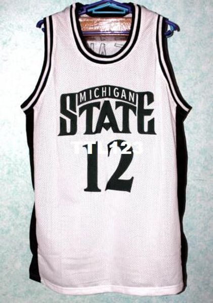 

мужчины матин кливс #12 штат мичиган средней школы полный вышивка колледж джерси размер s-4xl или обычай любое имя или номер колледжа джерси, Black;red