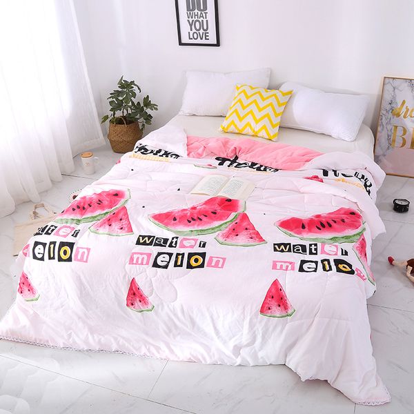 

watermelon bed quilt rainbow summer comforter kid bedspread bedclothes flower duvet blanket quilting bedspreads double bed