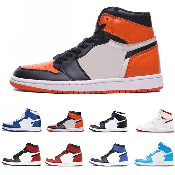 

Wholesale 2018 new 1 OG High Banned black red white men basketball shoes 1s women sports shoes fashion trainers sneakers size 40-47