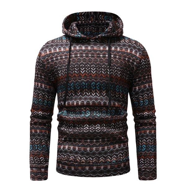 

men's hoodies & sweatshirts vintage african dashiki hoodie men 2021 fashion traditional ethnic print mens streetwear hoody tracksuit, Black