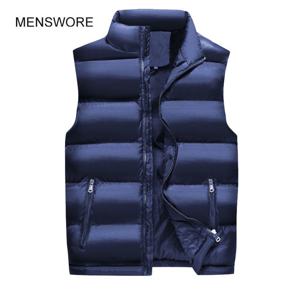 

menswore new mens winter sleeveless jacket coats men's sleeveless warm down vest casual men's jacket, Black;white