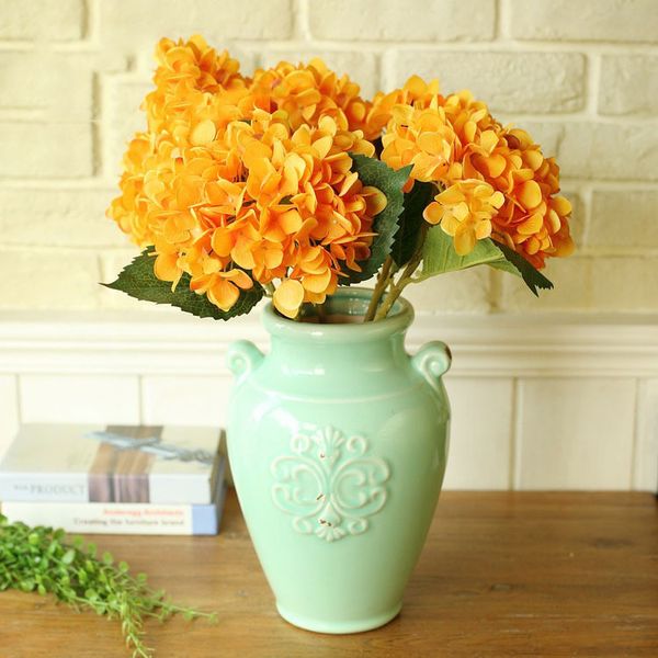 

искусственные гортензии цветок глава 47 см поддельные шелк один реальный сенсорный гортензии 6 цветов для свадьбы центральные главная партия