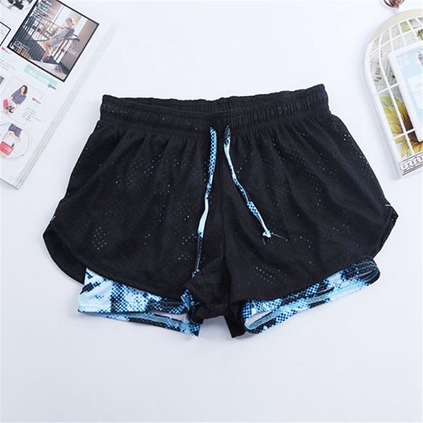 

women running shorts 2 in 1 running tights short women's gym cool sport shorts fitness workout yoga drop shipping, Black;blue