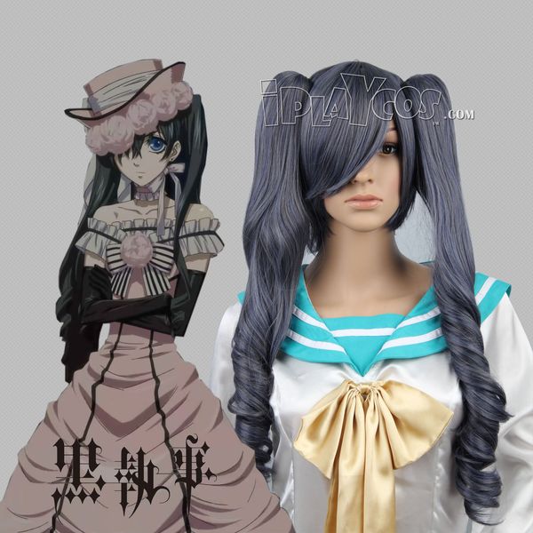 Anime Black Butler Ciel Phantomhive Girl Ver Two Curly Ponytail Cosplay Wig Drawstring Wig Cap Wig Mesh Cap From Dong1232 26 12 Dhgate Com
